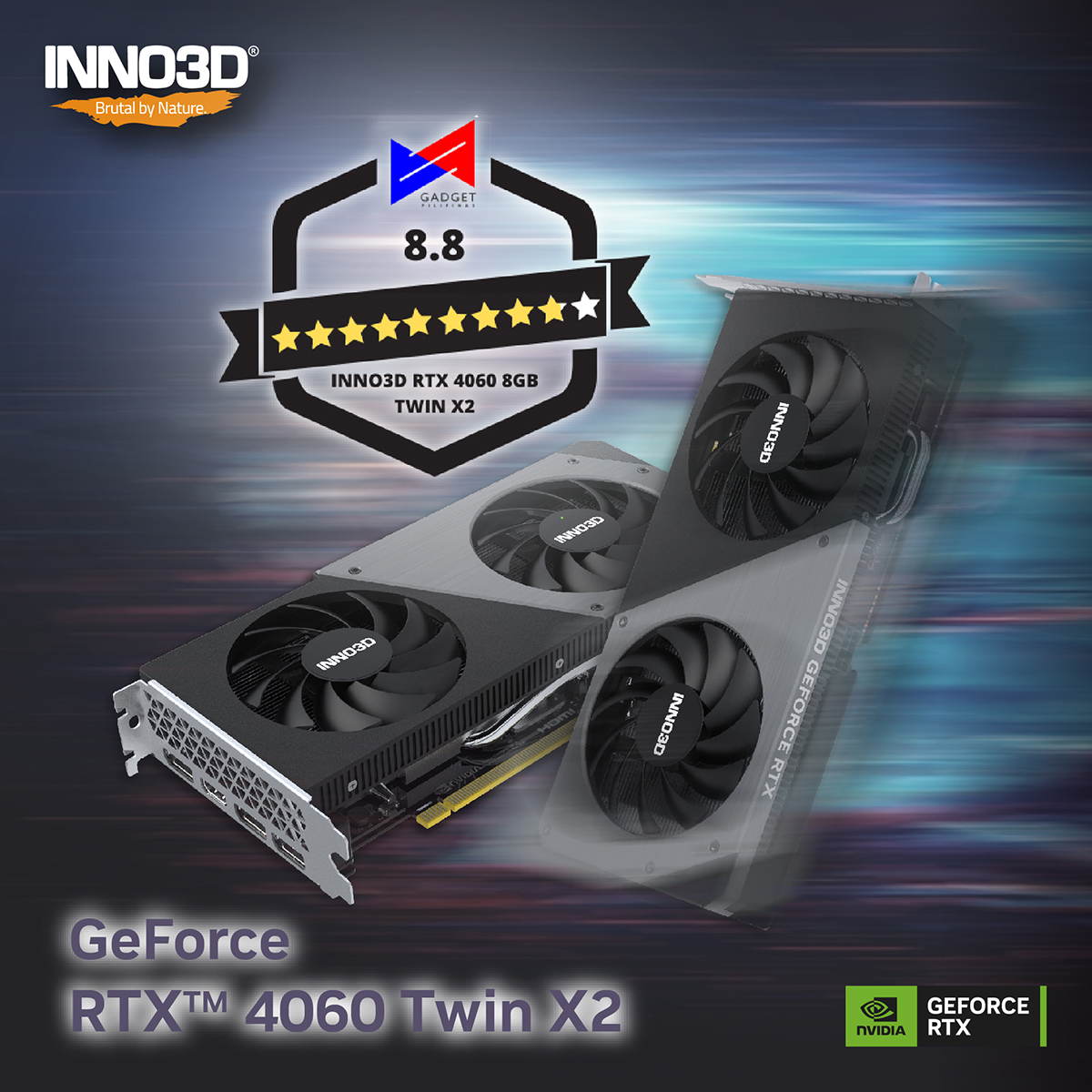 もなかじゃんぼ GeForce RTX 4060 Ti DUAL 8GB INNO3D GEFORCE RTX 4060 TWIN X2 GETS 8.8 OUT OF 10 STARS